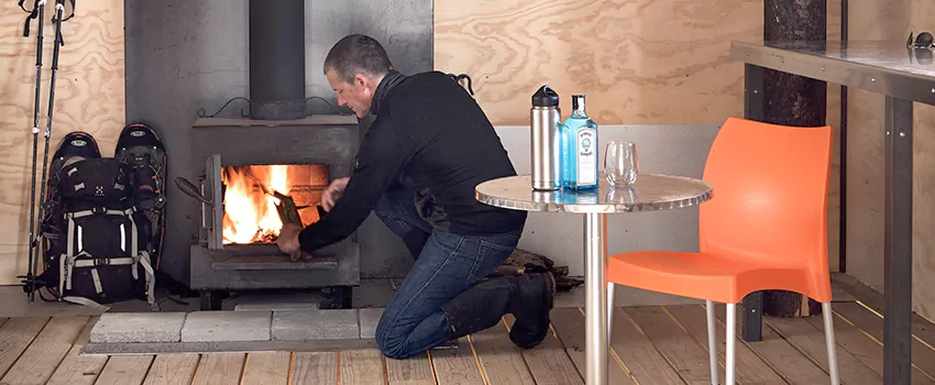 Open Hearth Wood Fireplace Installation in Victoria, BC