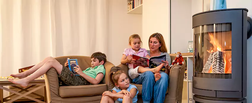 Outdoor Morso Fireplace Broken Screen Replacement in Victoria, British Columbia