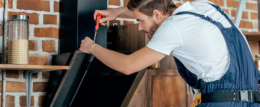 Old Rusted Metal Fireplace Repair And Replacement in Victoria, BC